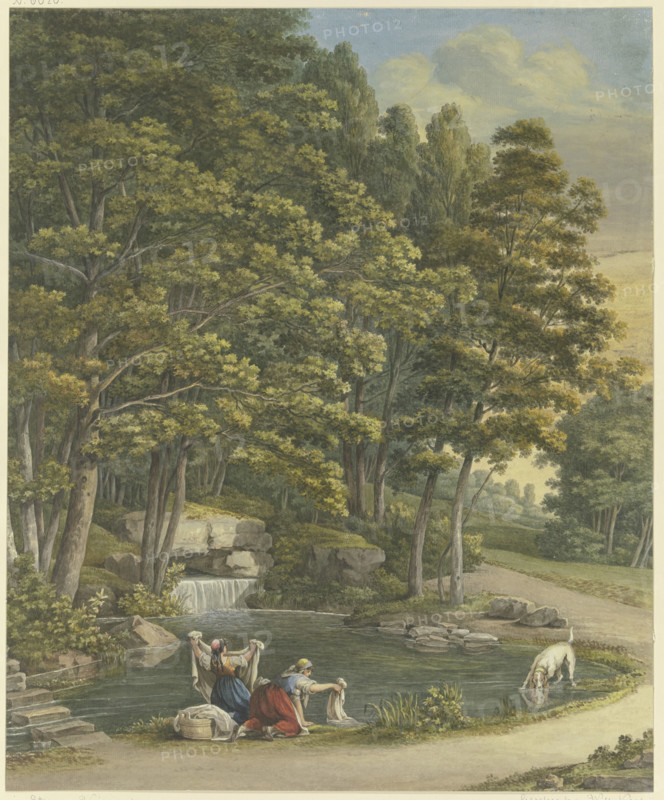 Läuter spring in the park at Weimar, 1805. Creator: Georg Melchior Kraus.