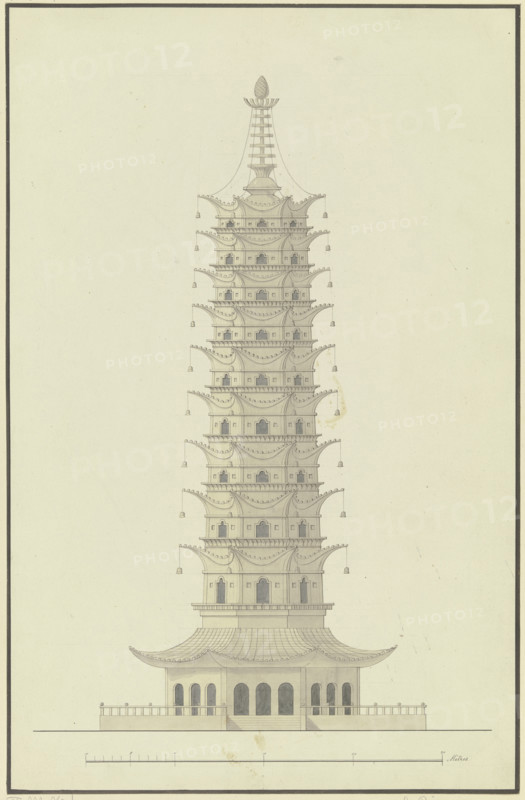The porcelain tower, 19th century. Creator: Gustav Rügemer.