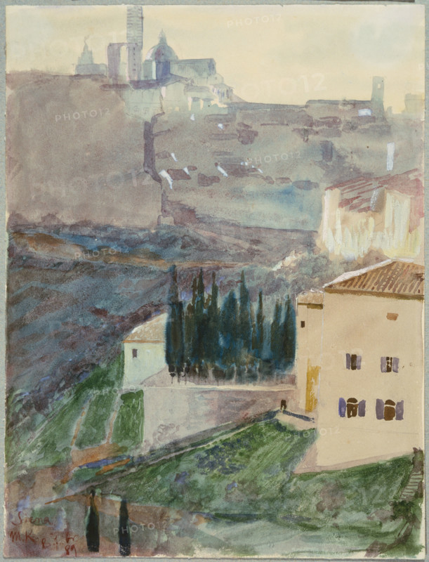 View of Siena, 1889. Creator: Max Klinger.