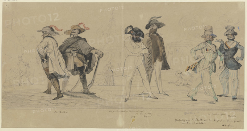 Caricature of the Red parties, the Lesser Germans and the Greater Germans..., c1848. Creator: Ernst Schalck.