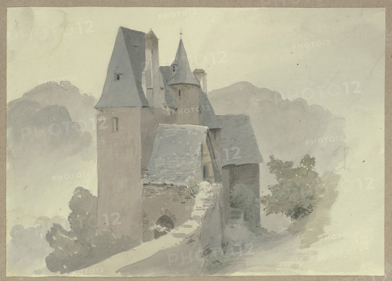 Outer ward of castle Eltz, c1841. Creator: Carl Theodor Reiffenstein.