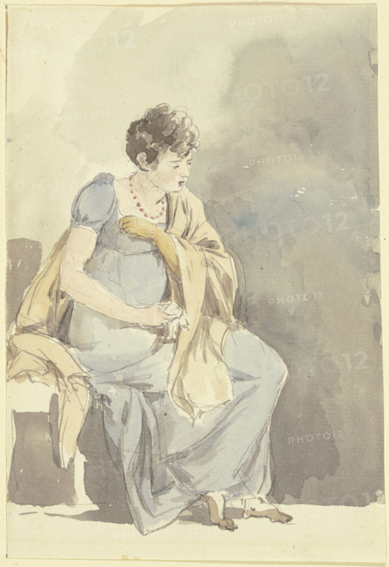 Seated woman, late 18th century. Creator: Johann Georg von Dillis.