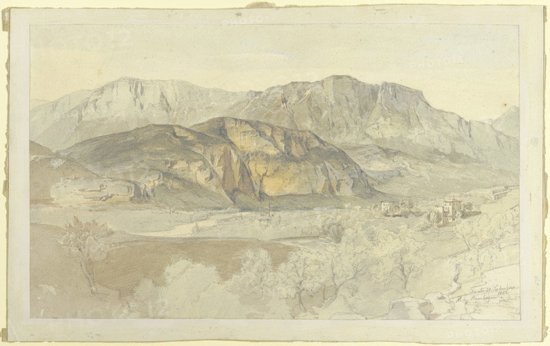 Surroundings of Trient, 1856. Creator: Fritz Bamberger.