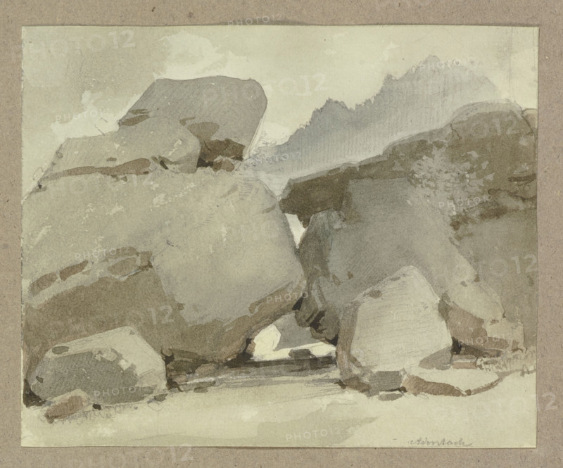 Rocks near Aldersbach, c1840-1890. Creator: Carl Theodor Reiffenstein.