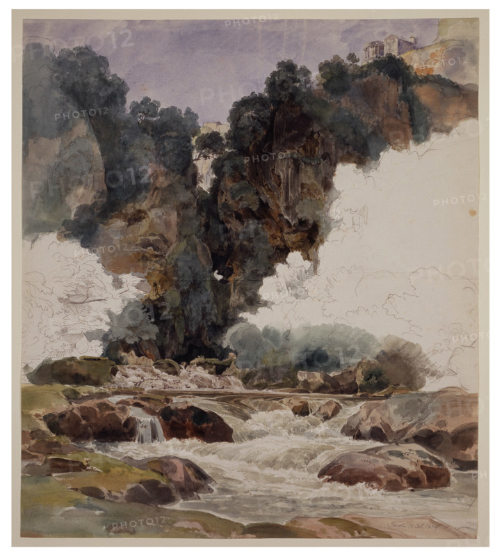The Neptune Grotto close to Tivoli, 1826. Creator: Ernst Fries.