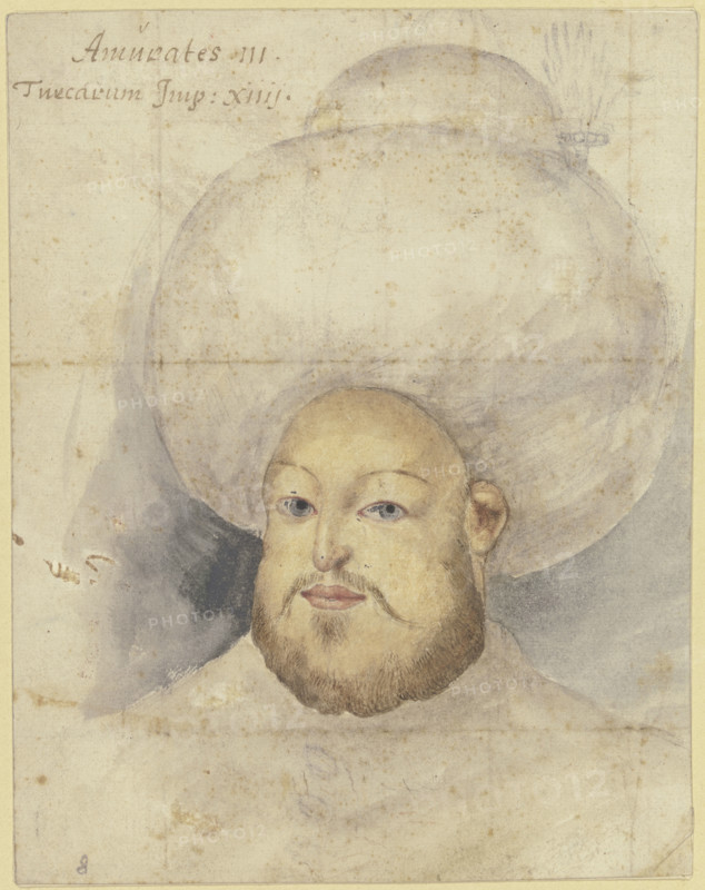 Sultan Murad III, 16th century. Creator: Melchior Lorck.