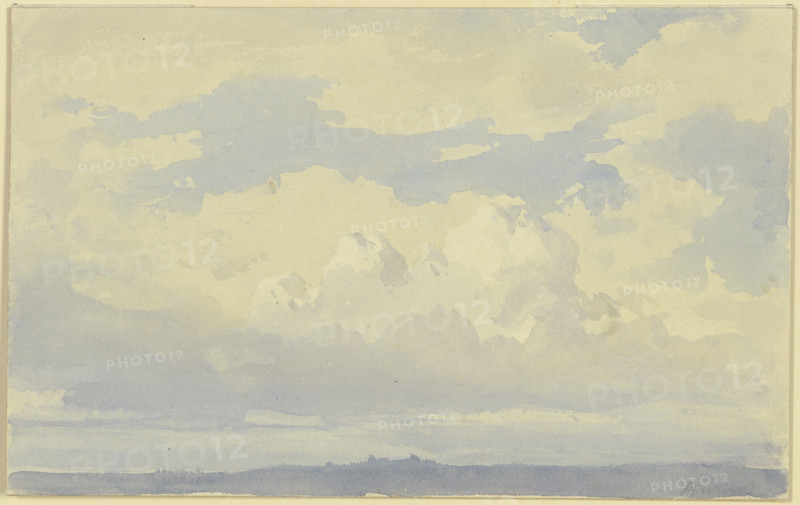 Studies of clouds, 19th century. Creator: Karl Peter Burnitz.