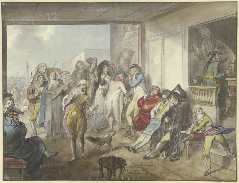 Café on the Piazzetta in Venice, early 19th century. Creator: Johann Heinrich Ramberg.