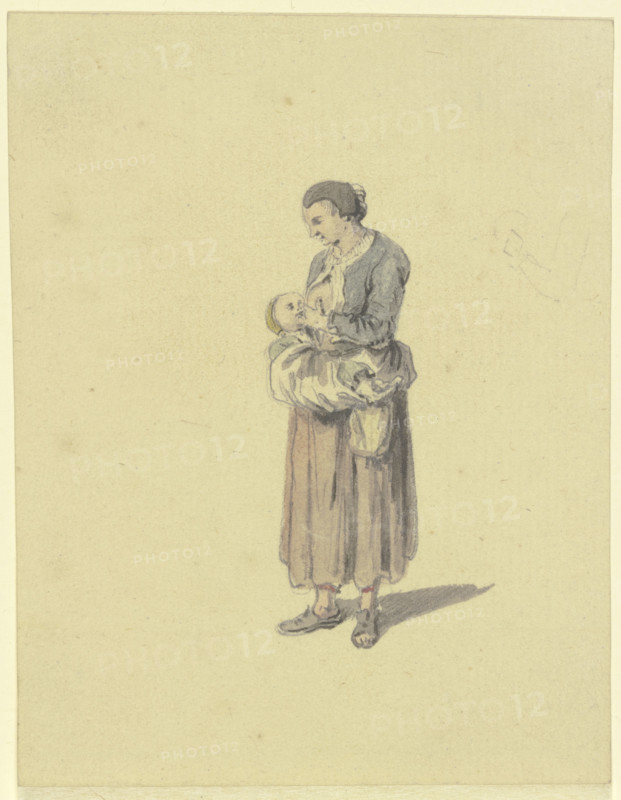 Breast-feeding woman. Creator: Johann Ludwig Aberli.