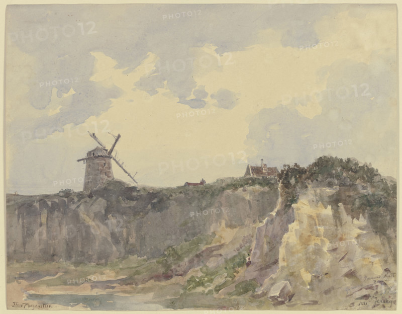 Coastal landscape of Bonne Nuit Bay, 1881. Creator: Ernst Morgenstern.