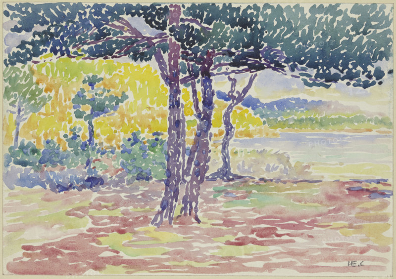 Seashore (southern France), late 19th century. Creator: Henri-Edmond Cross.
