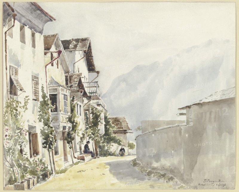 Street in Mühlbach, 1893. Creator: Ernst Morgenstern.