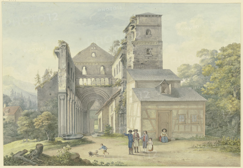 Monastery ruins in Paulinzella, c1800-1806. Creator: Georg Melchior Kraus.