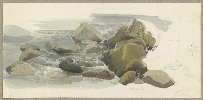 Rapids of the Ilse in the Harz Mountains, 1844. Creator: Carl Theodor Reiffenstein.