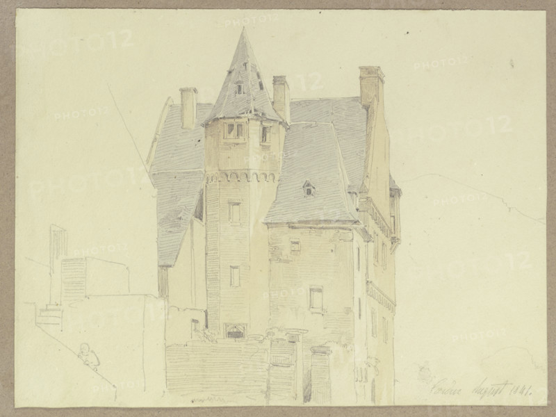 Electorate of Trier's administrative building in Karden, 1841. Creator: Carl Theodor Reiffenstein.