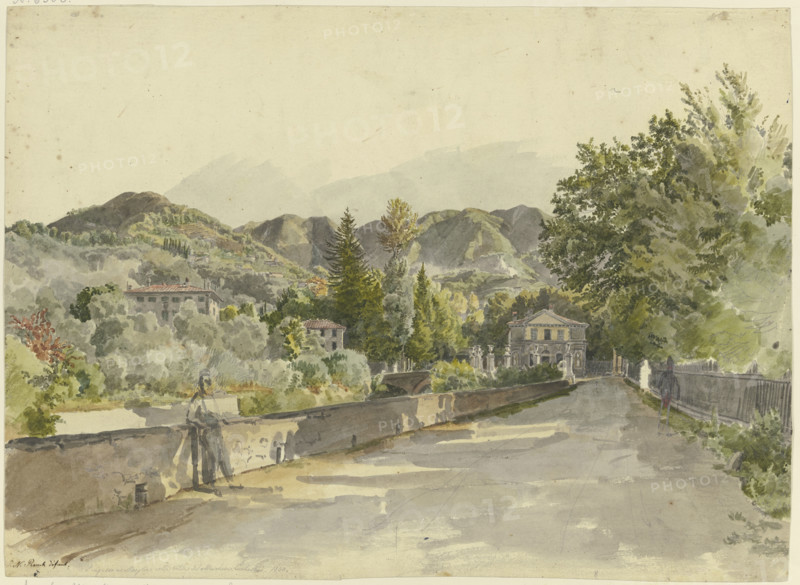 Ingresso a Marglia Colla Villa del Marchese Luchesimi, 1830. Creator: Johann Nepomuk Rauch.