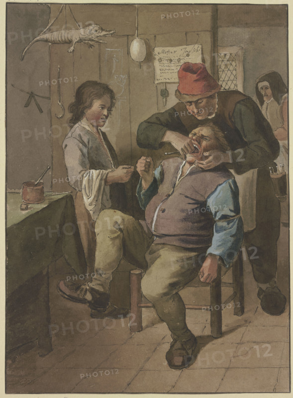 The village dentist, c1790-1834. Creator: Jean Pierre de Frey.