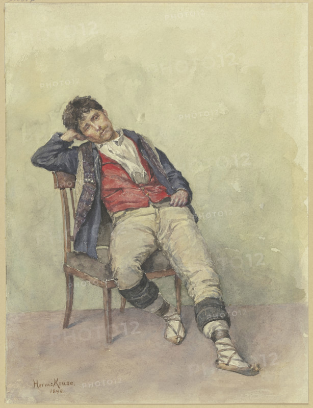 Seated Italian, 1896. Creator: Hermann Kruse.
