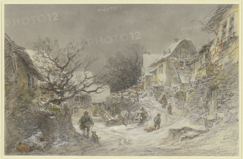 Winter view of Falkenstein, c1840-1900. Creator: Anton Burger.