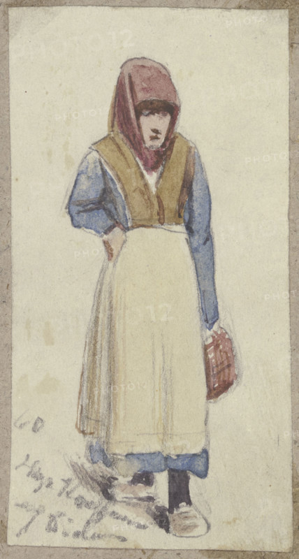 Screaming woman, 1860. Creator: Hugo Kauffmann.