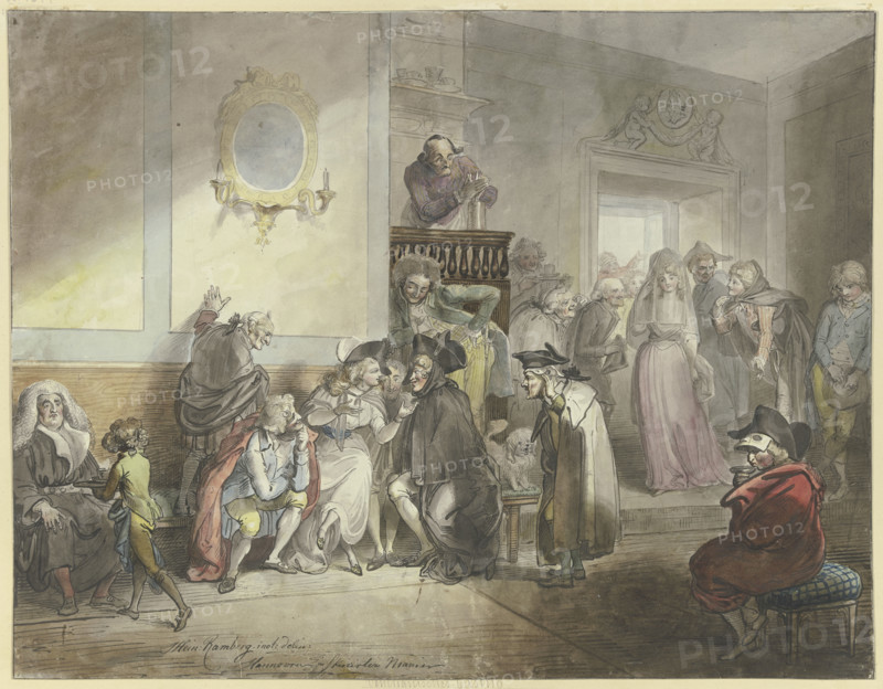 Venetian casino, 18th century. Creator: Johann Heinrich Ramberg.