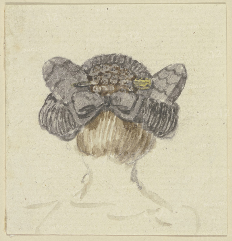 Head of a girl with a cap, seen from behind, c1771-1772. Creator: Georg Melchior Kraus.
