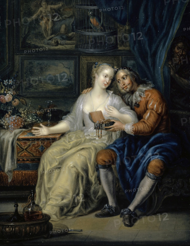 Couple with Matchmaker, 1800. Creator: Johann Georg Platzer.