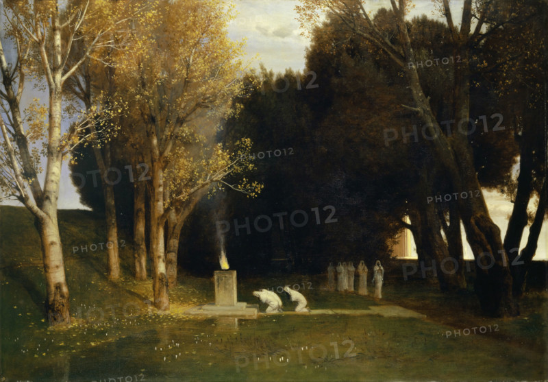Sacred grove, 1882. Creator: Arnold Bocklin.