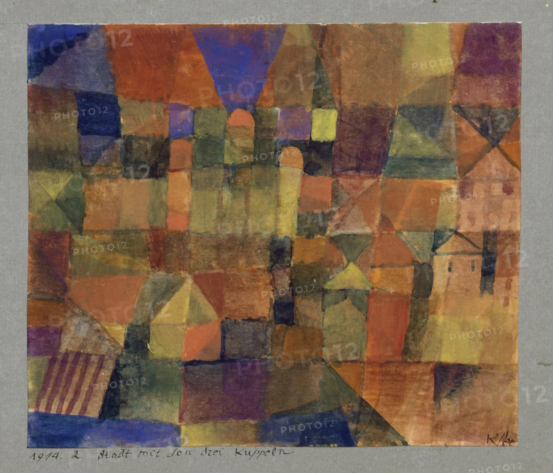 Town with the Three Domes, 1914. Creator: Paul Klee.