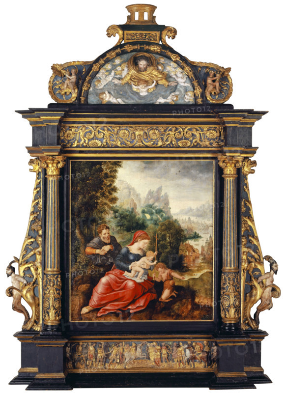 The Holy Family with the infant John the Baptist, c. 1530-1560. Creator: Herri met de Bles.