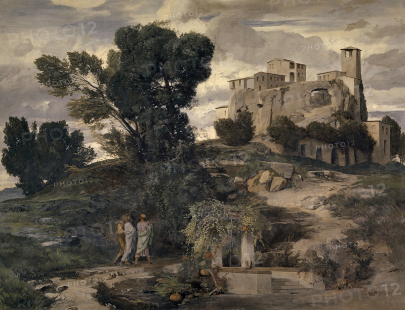 On the Way to Emmaus, 1868. Creator: Arnold Bocklin.