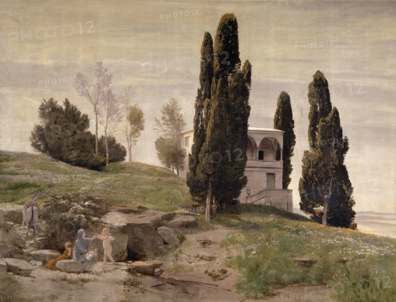 Rest on the Flight into Egypt, 1868. Creator: Arnold Bocklin.