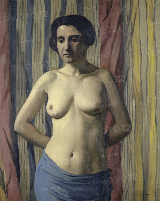 Nude with Blue Sash, 1922. Creator: Felix Vallotton.