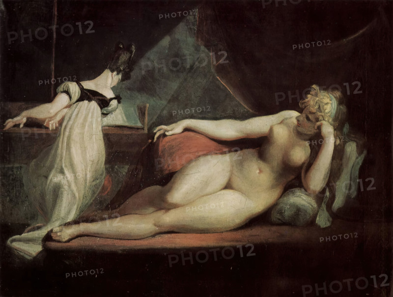 Laying Nude and piano player, 1799. Creator: Henry Fuseli.