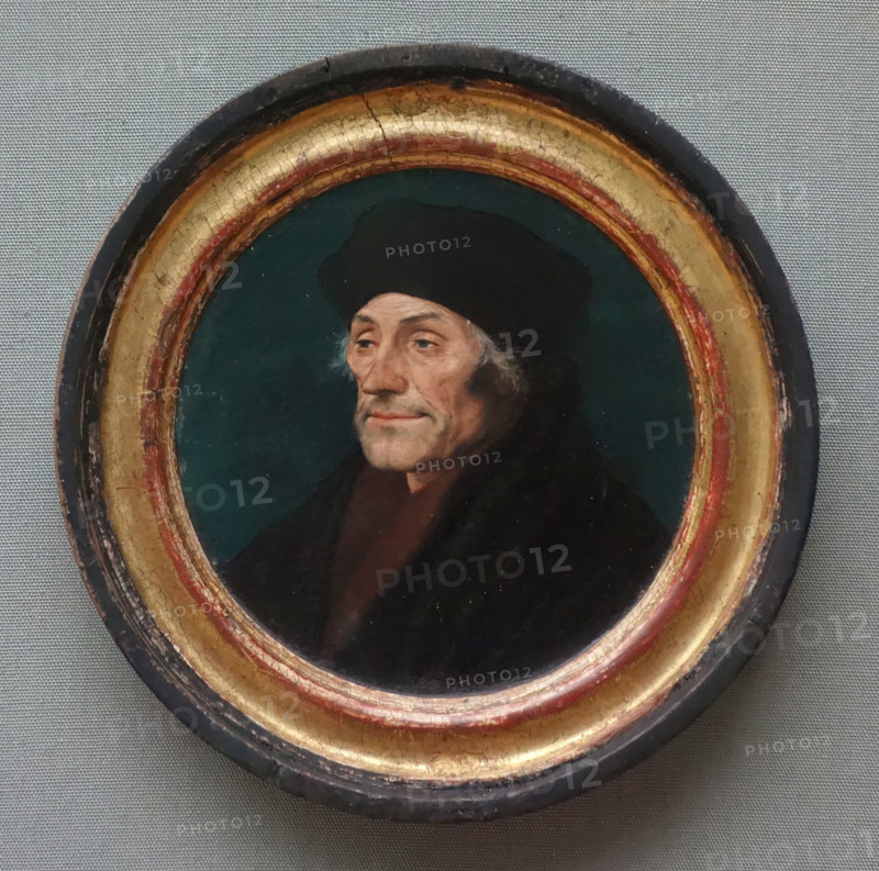 Round Portrait of Desiderius Erasmus, 1532. Creator: Hans Holbein the Younger.