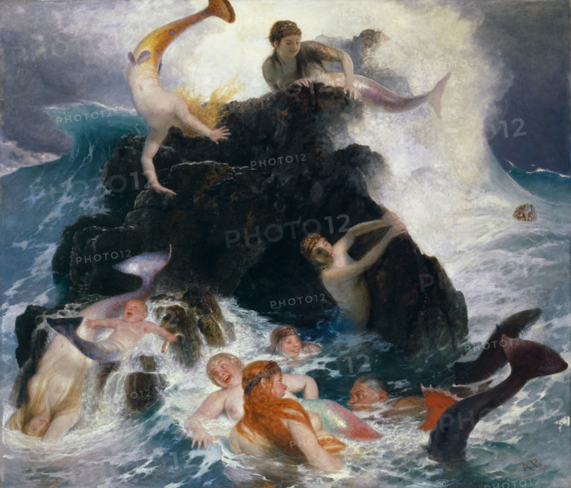 Play of the Nereides, 1886. Creator: Arnold Bocklin.