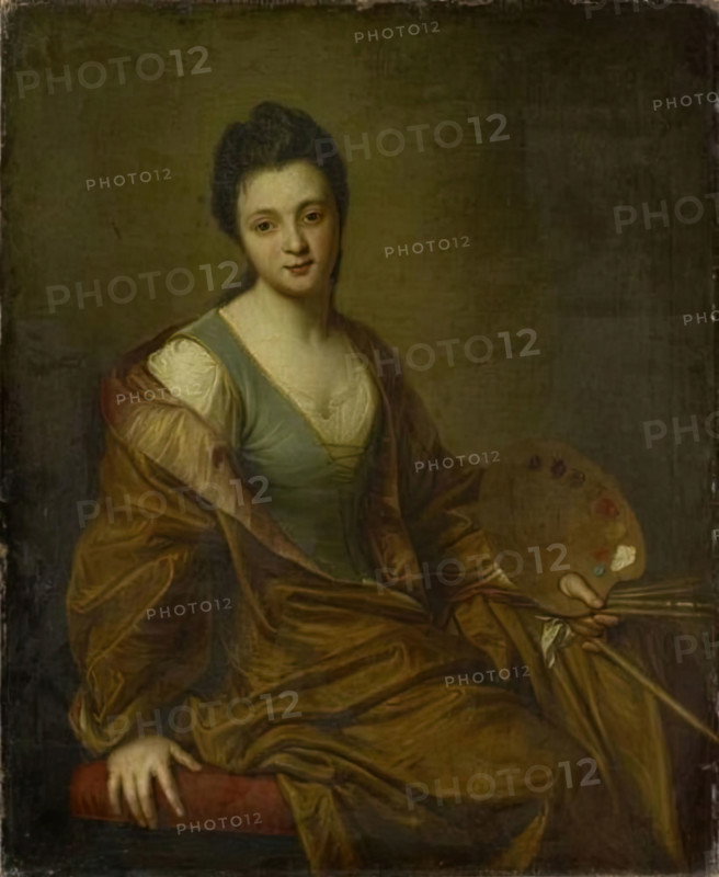 Portrait of Geneviève Blanchot as Allegory of Painting, 1704. Creator: Jean-Baptiste Santerre.