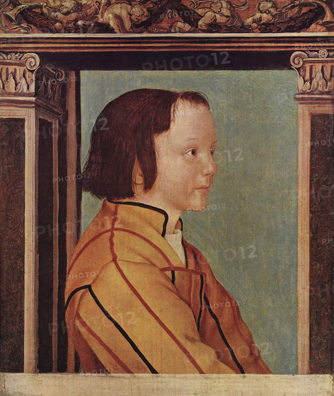 Portrait of a young boy with brown hair, 1516. Creator: Ambrosius Holbein.