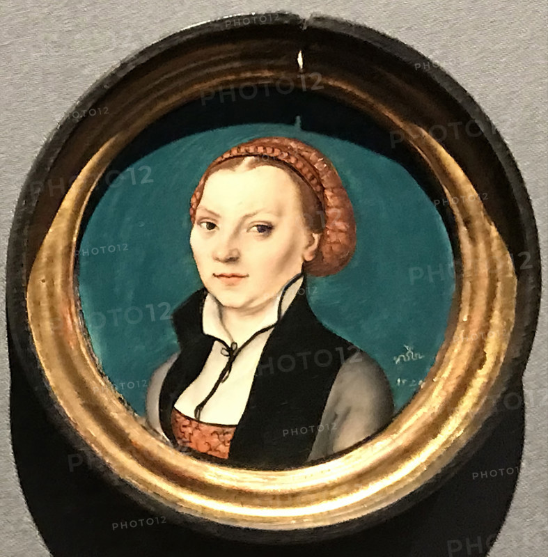 Round Portrait of Katharina von Bora, wife of Martin Luther, 1525. Creator: Lucas Cranach the Elder.