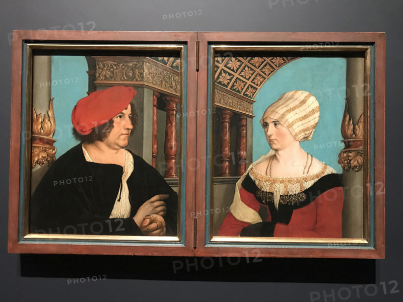 Double Portrait of Jakob Meyer zum Hasen and Dorothea Kannengießer, 1516. Creator: Hans Holbein the Younger.