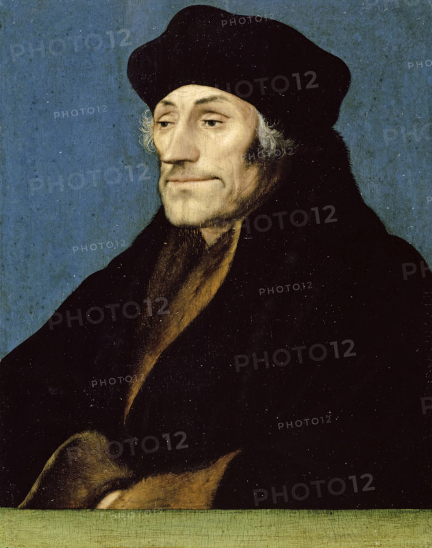 Portrait of Desiderius Erasmus, after Hans Holbein the Younger, 1530. Creator: Workshop of Hans Holbein the Younger.