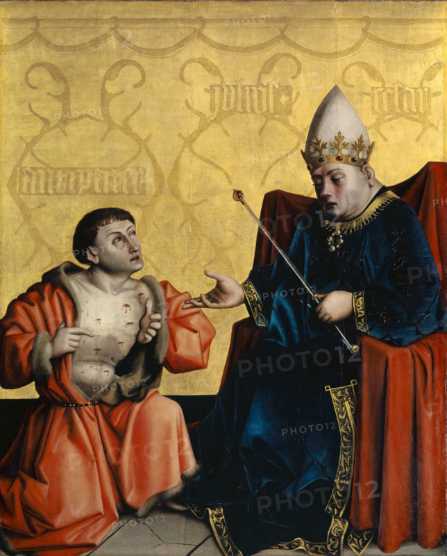 Antipater before Julius Caesar, 1435. Creator: Konrad Witz.