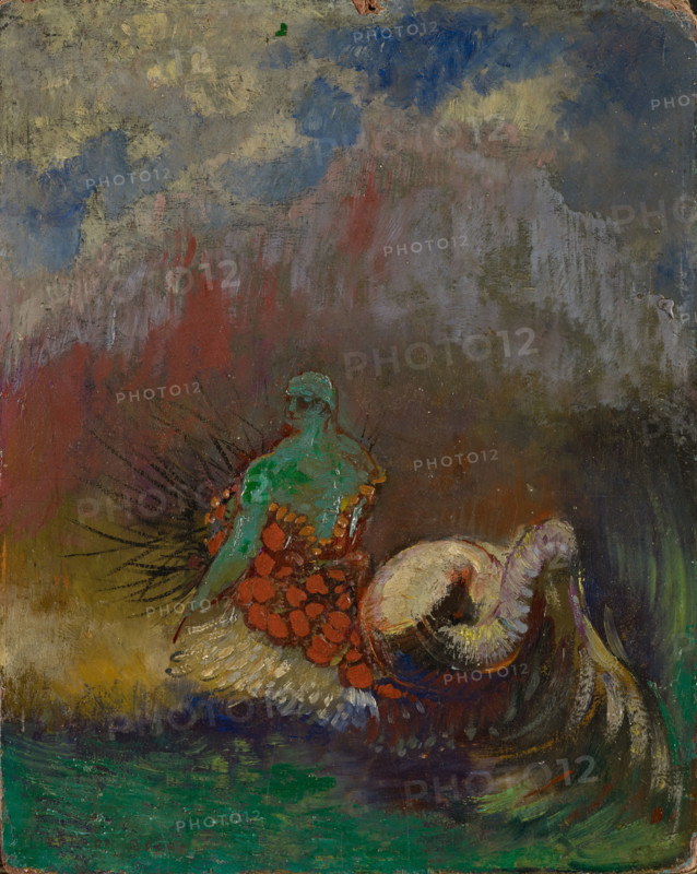 Siren, 1900. Creator: Odilon Redon.