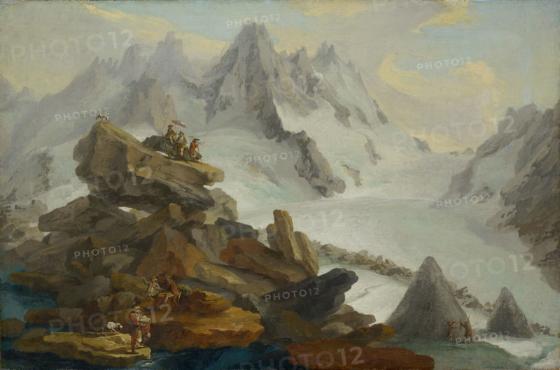 The glacier of Lauteraar, 1776. Creator: Caspar Wolf.