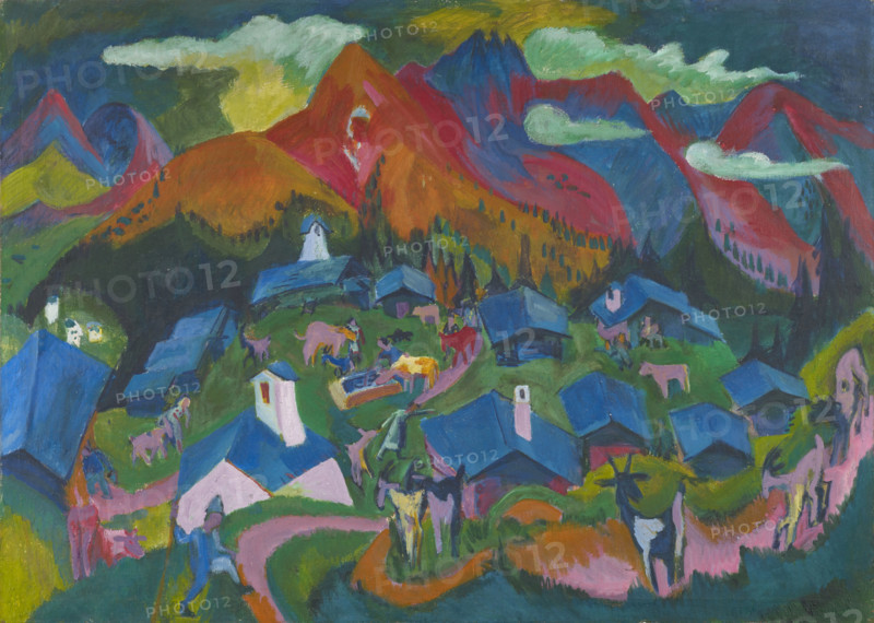 Stafelalp, Return of the Animals, 1919. Creator: Ernst Kirchner.