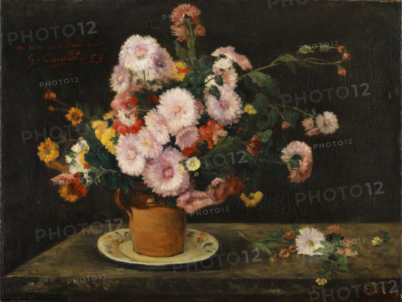 Bouquet of Asters, 1859. Creator: Gustave Courbet.