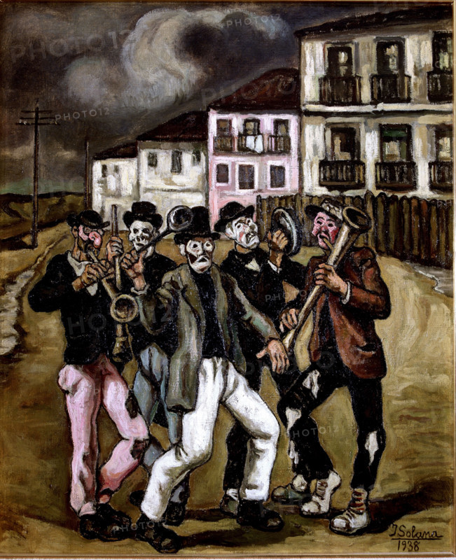'Mascaras vinateras', 1938.  Creator: José Gutiérrez Solana.
