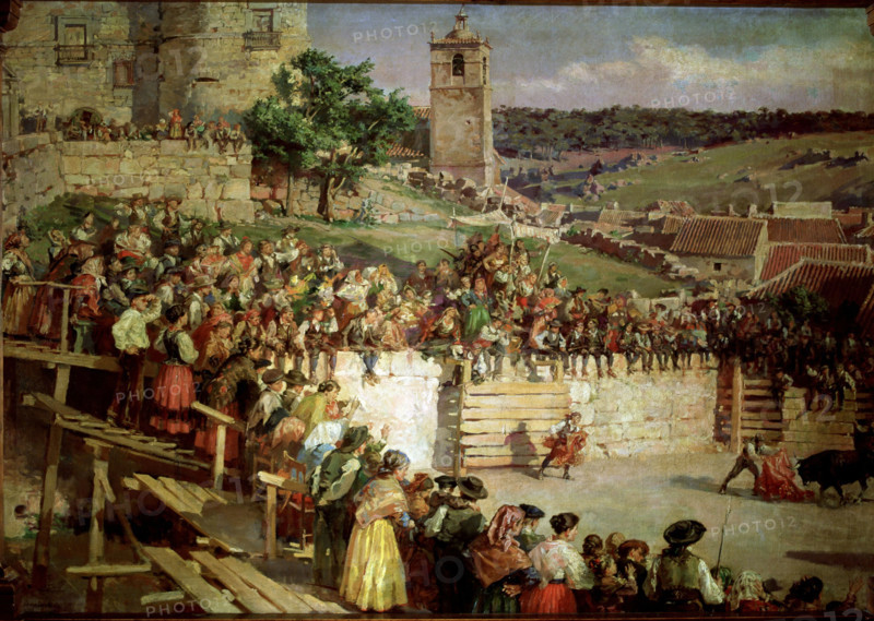 'Capea en las Navas del Marqués', 1902.  Creator: José Garnelo.