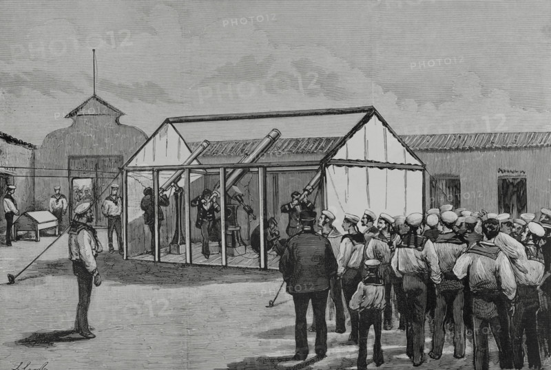 Spanish scientific commission observing the passage of Venus through the solar disk, Cuba, 1882. Creator: Bernardo Rico.