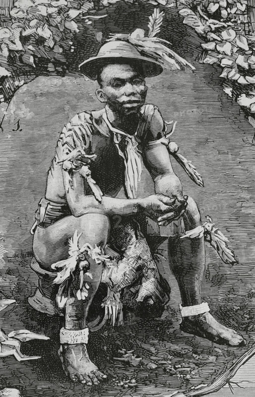 Siova-Biahome, chieftain of Musola (Boloko, South Bioko, Bioko Island), Spanish Guinea, 1883. Creator: Tomás Carlos Capuz.